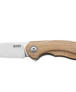 MKM Maniago Knife Makers Timavo VP02-NC Folding Knife/ M390 Stonewashed Blade with Natural Micarta Canvas Handle