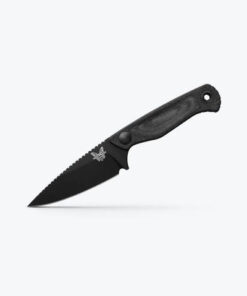 Benchmade Dacian™ Fixed Blade Knife Spearpoint Black Cerakote Blade with Black Canvas Micarta Handles