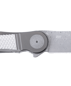 CRKT 4001 Monument Michael Walker Liner Lock Folder Sheepsfoot Rose Damasteel Blade with Scale Texture Titanium Handles/ Damasteel Pivot