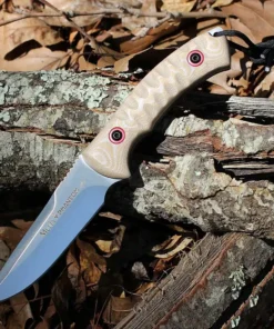 Muela Phantom - 4.57" X50CrMoV15 Stainless Satin Plain Edge Blade, Brown Micarta Handle - 02MU217
