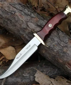 Muela BW-16 Hunting Knife - 6.3" X50CrMoV15 Stainless Steel Satin Clip Point Plain Blade Coral Pakkawood Handle 02MU224