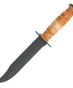 Case 334 USMC Knife, Grooved Leather Handle (USMC)