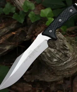 Microtech Arbiter - 8.75"  Bohler M390MK Stonewash Plain Edge Blade, Black G-10 Handle - 104-10