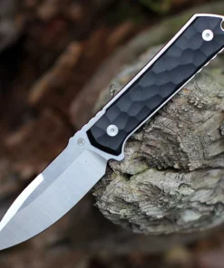 Boker Germany Kiboku - 2.95" RWL-34 Two-Tone Drop Point Plain Blade, Black Richlite Handle - 120516