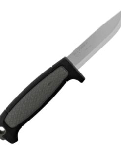 Mora Kniv Risberg (C) Fixed Blade Knife 3.5" C100 Carbon Steel Scandi Grind Black/Grey 14688