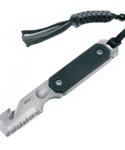 Boker Plus Cop Tool - 1.77" 440C Bead Blasted Serrated Multi-Purpose Blade Black Textured G-10 Handle 02BO300