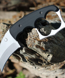 Red Horse Knife Works The Malice Karambit - 2.25" CPM D2 Stonewashed Plain Blade Black G-10 RH019