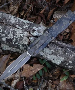 Microtech Dirac Delta OTF - 3.75" Böhler M390 Double Edge, Badlands Hex Camo Aluminum - 227-13 APBNHXCS