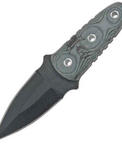 Tops Ranger Short Stop, Black Linen Micarta, Kydex Belt Clip Sheath
