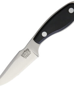 Bark River 07071MBC Harpoon Necker, 3.1" CPM-20CV Plain Blade, Black Canvas Micarta Handle