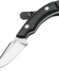 Boker Plus J-Bite - 2.44" 440C Satin Plain Clip Point Blade Black G-10 Handle Fixed Blade 02BO046