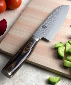 Shun Cutlery Premier Santoku - Walnut Wood  (5.5" Dam) TDM0727