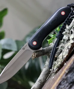 CIVIVI Fixed Blade Elementum-Blk, Red G-10 (3.98" Satin 10Cr15CoMoV) C2104A