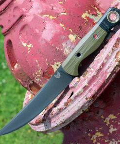 Benchmade Meatcrafter - 6.14" CPM-154 Black Coated Blade, OD Green and Black G10 Handle - 4050BK-01