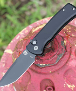 Chaves Knives Pro-Tech Redencion 229 AUTO Blk Alum (3.37" DLC S35VN) Red Label CK-1A10-2G3F-6D1