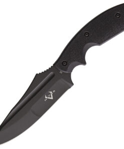 V Nives 30237 Frontier Survivor, 5" Black D2 Plain Blade, Black G-10 Handle