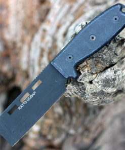Ontario Rat-3 Gobar - Blk Micarta (3.5" Blk Carbon Steel) 8660