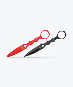 Benchmade SOCP Dagger Combo - 3.22" 440C Black Serrated Dagger Blade, Training Blade, Finger Loop Handle - 176BKSN-COMBO