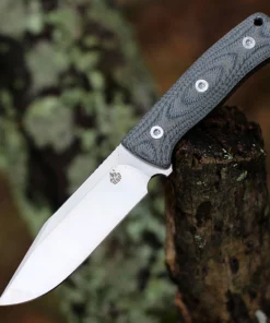 QSP Bison - 4.5" D2, Denim Micarta Fixed Blade QS134B