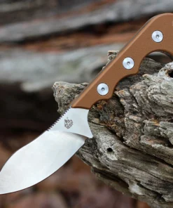 QSP Neckmuk - 2.875" D2, Brown G10 Fixed Blade QS125B