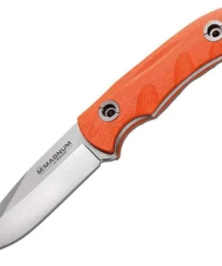 Boker Magnum Orange Outdoor (02YA123) - 3.5" 440 Bead Blasted Plain Drop Point Blade Orange G-10 Handle 02YA123