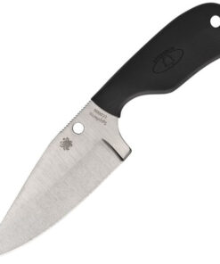 Spyderco Subway Bowie - 2.80" LC200N Satin Plain Edge Blade, Black FRN Handle - FB48PBK