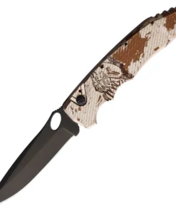 Piranha Mini Predator - Tan Camo Alum (3.5" Blue S30V) PKCP11CT
