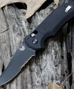 Benchmade Auto Triage - 3.58" N680 Black Combo Blade, Rescue Hook, Black G10 Handle - 9170SBK