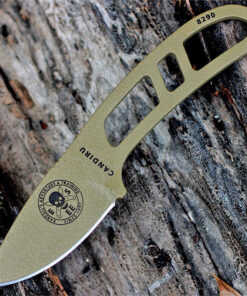 Candiru Survival Kit - 2.00" 1095 Dark Earth Plain Edge Drop Point Blade, Dark Earth Skeletonized Handle - ESEE-CAN-DE-KIT