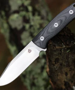 QSP Bison - 4.5" D2, Black Micarta Fixed Blade QS134A