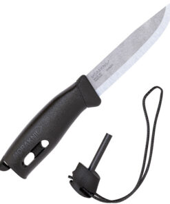 Morakniv Companion Spark, 4" Satin  Stainless Blade, Black Polypropylene Handle