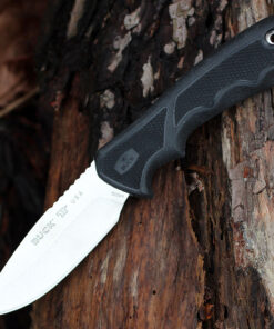 Buck 685 BuckLite Max II – Black Dynaflex Rubber, 4" 420HC Drop Point Fixed Blade 685BKS