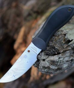 Spyderco Bill Moran Sprint Run Fixed Blade - 3.92" Damasteel DS93X Dense Twist Upswept Blade - FB01PGYD