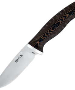 Buck 853 Small Selkirk – Brown/Black Micarta, 4" 420HC Fixed Blade 0853BRS