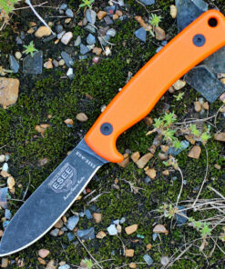 Ashley Game Knife - 3.5" 1095 Black Oxide Plain Edge Drop Point Blade, Orange G-10 Handle - ESEE-AGK-OR