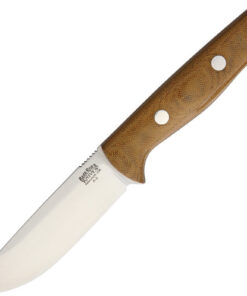 Bark River 07112MNC Bravo I Rampless , 4.25" A-2 Blade, Natural Canvas Micarta Handle