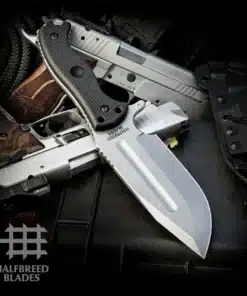 Halfbreed Blades Large Bush Knife Gen 2 Blk G10 (5.7" SW 3V) LBK-01-GEN-2-STN