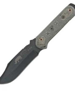 Tops Black Rhino, Black Linen Micarta Handles