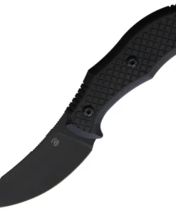 Bastinelli Creations Chopper Fixed Blade BAS233, 3.5" M390 Black PVD  Plain Blade, Black G-10 Handle, Black Kydex Sheath