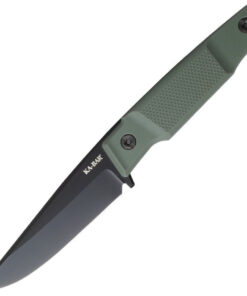 KA-BAR Apex - 3.9" D2 Black Clip Pt, Green GFN (5500)