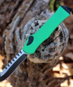 Heretic Knives Hydra OTF - 3.63" CPM MagnaCut Blade, Toxic Green Aluminum Handle - H008-11A-TXGRN
