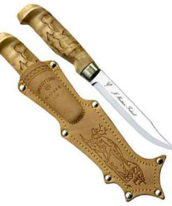 Marttiini Lynx Knife 139, Curly Birch Handle w/Varnish Finish