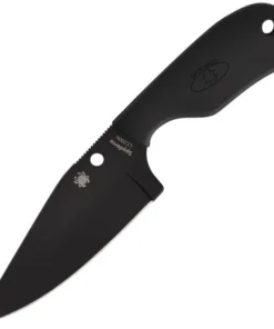 Spyderco Subway Bowie Salt - 2.80" LC200N Black Ceramic Coated Plain Edge Blade, Black FRN Handle - FB48PBBK