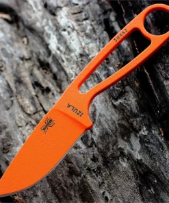 Izula Survival Kit - 2.63" 1095 Orange Plain Edge Drop Point Blade, Orange Skeletonized Handle (Knifeworks Exclusive) - IZULA-OR-KIT