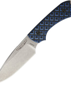 Bradford Guardian3 EDC, 3.5" N690 Plain Blade, Black/Blue G-10 Handle