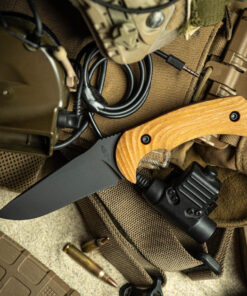 Toor Knives Pin-Up Mullet LTD Brn Mic/Red G-10 Liner  (4.0" M4)
