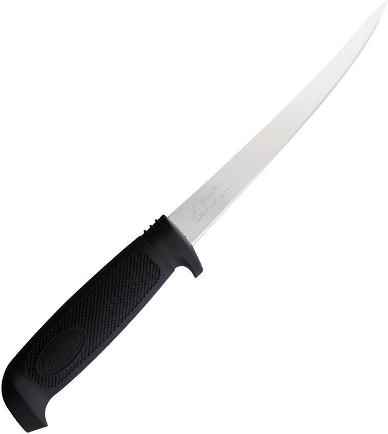 Marttiini Basic Fillet - 6" Stainless Satin, Black Rubber 827010