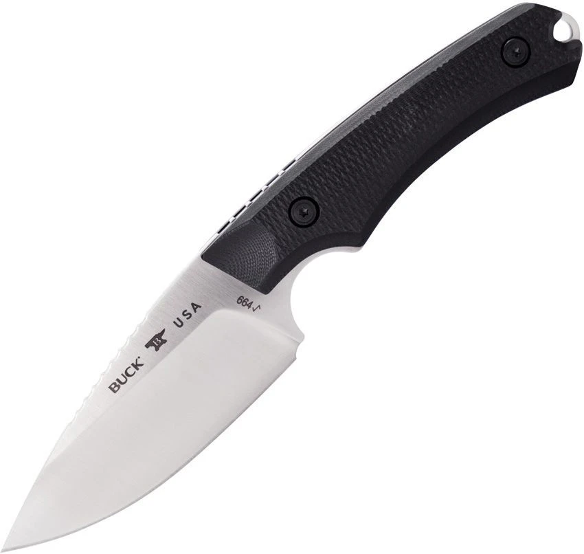 Buck Alpha Hunter Elite – 3.75" CPM-MagnaCut Plain Blade Black G-10 Handle 0664BKS-B