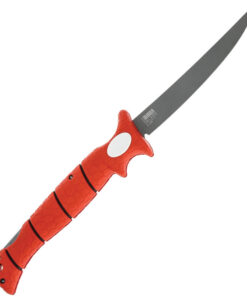 Bubba Blade 7" Tapered Flex Folding Knife, 1112554,  Red TPR Handles