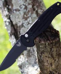 Benchmade AFO II Auto - 3.56" 154CM Black Combo Blade, Aluminum Handle - 9051SBK